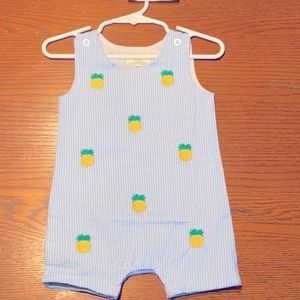 Honeydew Pineapple Gingham Boy Jon Jon New no tag